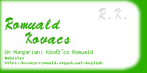 romuald kovacs business card
